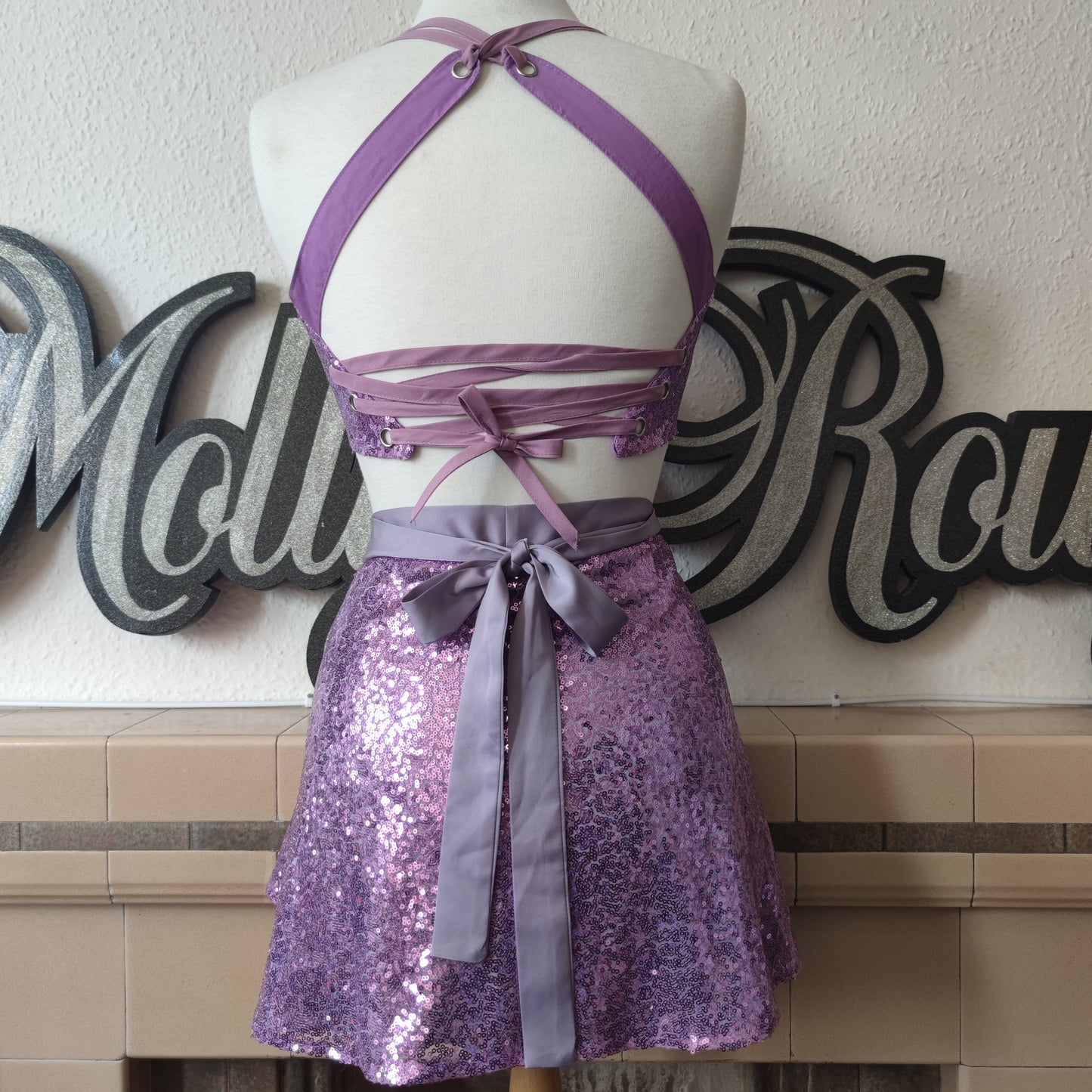 Lilac Sequin Set